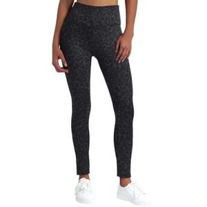 H. Halston Studio‎ High-Rise Black Leopard Leggings Womens Small -Fashion NWT